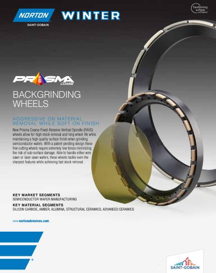 Prisma Coarse Fixed Abrasive Vertical Spindle (FAVS) Wheels