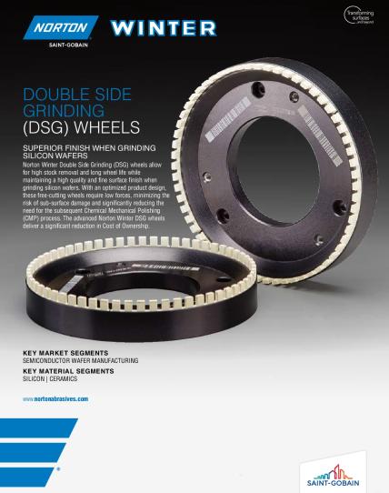 Norton Winter Double Side Grinding (DSG) Wheels