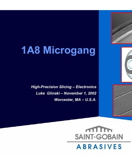 1A8 Microgang Dicing